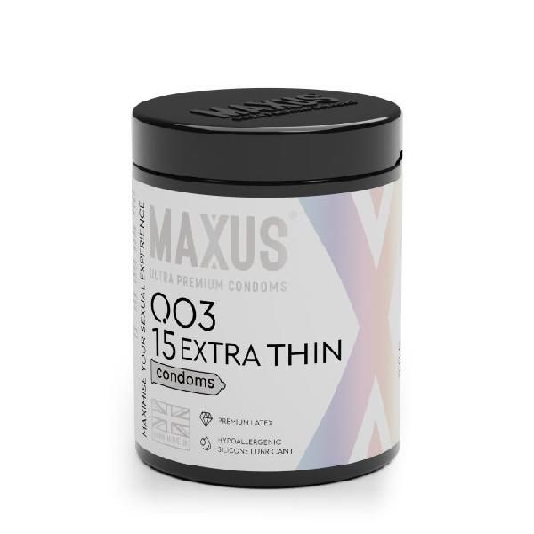 Экстремально тонкие презервативы MAXUS 003 Extra Thin - 15 шт. от Maxus