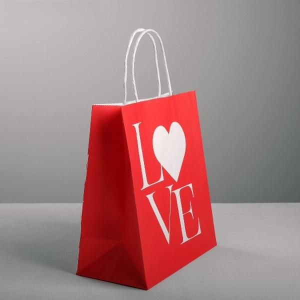 Бумажный пакет LOVE - 22 х 25 см. от Сима-Ленд