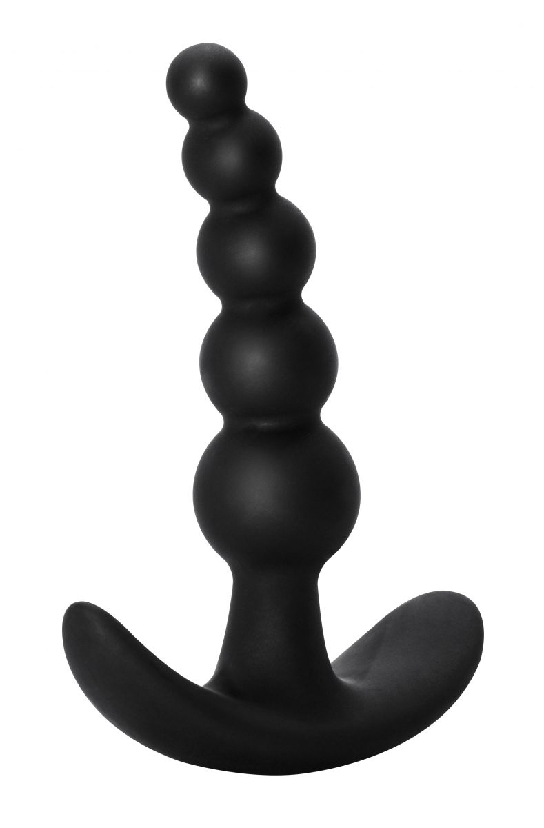 Чёрная анальная пробка Bubbles Anal Plug - 11,5 см. от Lola toys