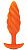Оранжевый спиральный анальный виброплаг Swirl - 13,5 см. от b-Vibe