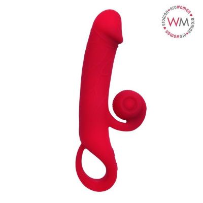 Малиновый вибратор-кролик - 20 см. от Erowoman-Eroman