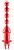 Красный анальный вибростимулятор-елочка - 13 см. от NMC