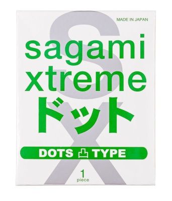 Презерватив Sagami Xtreme Type-E с точками - 1 шт. от Sagami