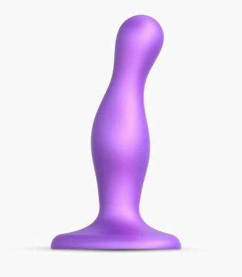 Фиолетовая насадка Strap-On-Me Dildo Plug Curvy size S от Strap-on-me