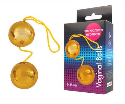 Золотистые вагинальные шарики Balls от Bior toys