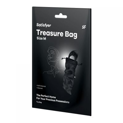 Черный мешочек для хранения игрушек Treasure Bag M от Satisfyer