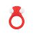 Красное эрекционное кольцо LIT-UP SILICONE STIMU RING 2 от Dream Toys