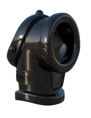 Черная насадка для пениса Cock Pipe with Ball-Stretcher от Pipedream