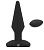 Черная анальная вибропробка с пультом ДУ Uranus - 12,8 см. от HOT planet