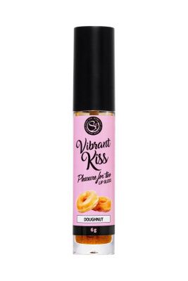 Бальзам для губ Lip Gloss Vibrant Kiss со вкусом пончиков - 6 гр. от Secret Play