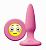 Розовая силиконовая пробка Emoji Face OMG - 8,6 см. от NS Novelties
