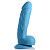 Голубой фаллоимитатор на присоске 8.25  Dildo with Balls - 22,8 см. от XR Brands