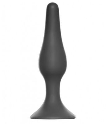 Темно-серая анальная пробка Slim Anal Plug Large - 12,5 см. от Lola toys