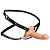 Телесный полый страпон на черных регулируемых ремешках 2’’ Erection Smooth Silicone Penis Sheath от XR Brands