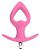 Розовая анальная вибровтулка в форме сердечка - 14 см. от Bior toys