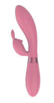 Розовый вибратор-кролик Indeep Theona - 21,5 см. от Indeep