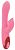 Розовый вибратор с клиторальным стимулятором и нагревом HEATING SNAIL TRAIL - 24 см. от Dream Toys