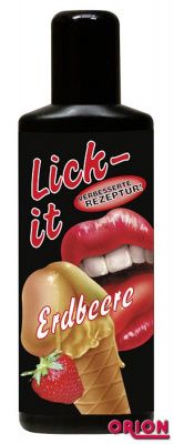 Съедобная смазка Lick It со вкусом земляники - 50 мл. от Lubry GmbH