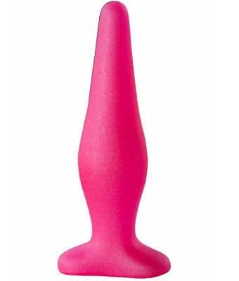 Розовая анальная пробка с узеньким кончиком - 14 см. от LOVETOY (А-Полимер)
