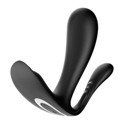 Черный анально-вагинальный вибромассажер Top Secret+ от Satisfyer