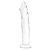 Большой стеклянный стимулятор 12’’ Glass Dildo With Veins   Flat Base - 28 см. от Glas