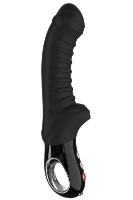 Элегантный чёрный перезаряжаемый вибратор TIGER G5 - 21,5 см. от Fun Factory