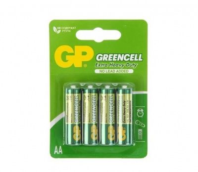 Батарейки солевые GP GreenCell AA/R6G - 4 шт. от Элементы питания