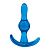 Голубой анальный стимулятор Tear Drop Butt Plug - 8,9 см. от BlueLine