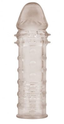 Дымчатая удлиняющая насадка на пенис Extra Texture Sleeve - 16,2 см. от Chisa