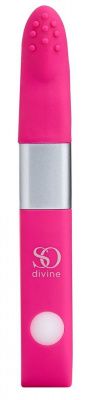 Ярко-розовый вибростимулятор Get Lucky USB Vibrator - 12 см. от So divine