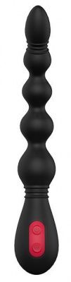 Черный вибромассажер для анальной стимуляции ANAL FLEXI BEADS - 21 см. от Dream Toys