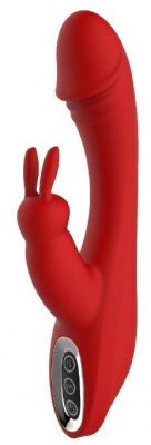 Красный вибромассажер-кролик ARTEMIS - 21 см. от Dream Toys