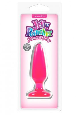 Малая розовая анальная пробка Jelly Rancher Pleasure Plug Small - 10,2 см. от NS Novelties