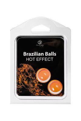 Набор из 2 шариков с массажным маслом Brazilian Balls с разогревающим эффектом от Secret Play