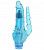 Голубой вибратор с анальным хвостом и шипами JELLY JOY CRYSTAL COX - 19 см. от Dream Toys