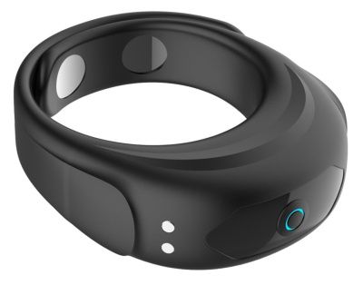 Черное эрекционное виброкольцо на ремешках от Boys of Toys