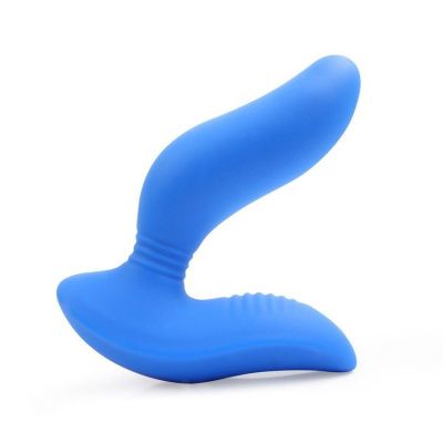 Синий вибромассажер простаты 3,5’’ Curve P-spot Massager - 12 см. от Erokay