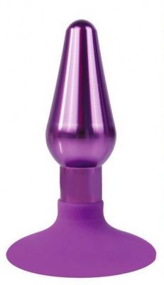 Фиолетовая конусовидная анальная пробка - 9 см. от Bior toys