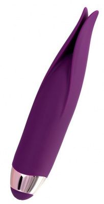 Фиолетовый клиторальный вибростимулятор FLO - 18,5 см. от ToyFa