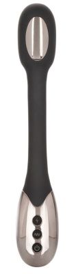 Черный гибкий вибромассажер с электростимуляцией Electro-Charge - 23,5 см. от California Exotic Novelties