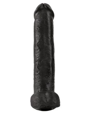 Чёрный фаллоимитатор-гигант 15  Cock with Balls - 40,6 см. от Pipedream