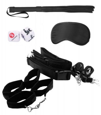 Черный игровой набор БДСМ Bondage Belt Restraint System от Shots Media BV