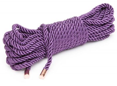 Фиолетовая веревка для связывания Want to Play? 10m Silky Rope - 10 м. от Fifty Shades of Grey