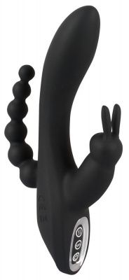 Черный тройной вибратор Triple G-Spot Vibrator - 20,8 см. от Orion