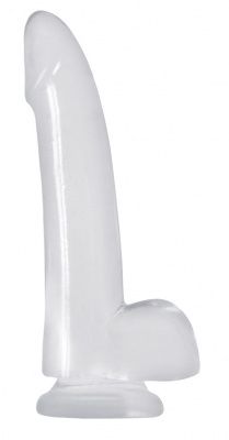 Прозрачный фаллоимитатор на присоске Jelly Rancher 5 Smooth Rider Dong - 15 см. от NS Novelties
