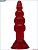 Красная гелевая анальная ёлочка - 17 см. от Eroticon