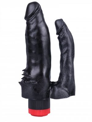 Черный сдвоенный вибратор №11 - 15,5 см. от Сумерки богов