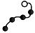Большая черная анальная цепочка из 4 шариков - 49 см. от Сумерки богов