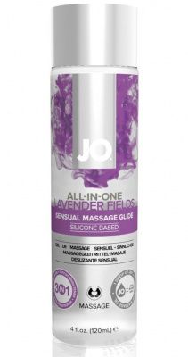 Массажный гель ALL-IN-ONE Massage Oil Lavender с ароматом лаванды - 120 мл. от System JO