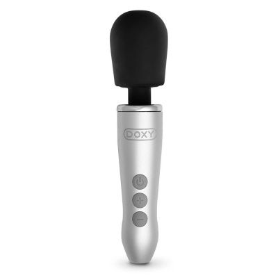Серебристо-черный вибратор Doxy Go - 16,2 см. от Doxy